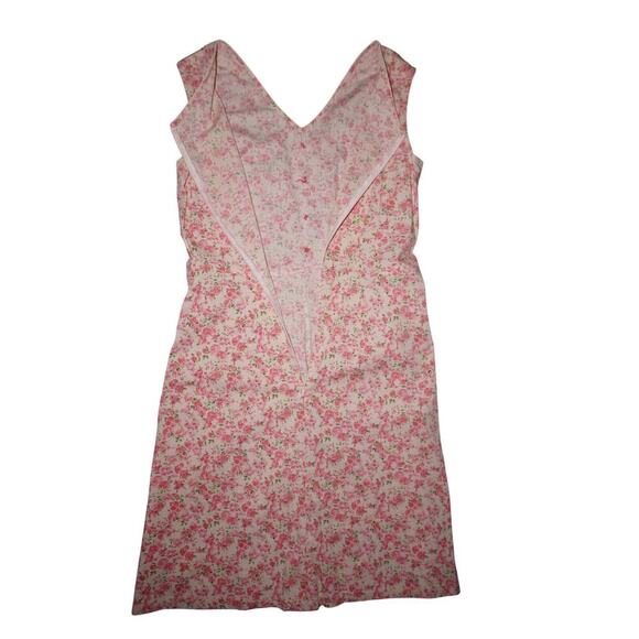 Vintage Pink Floral Sleeveless Dress – Cottagecore Romantic Vibes –M - Picture 3 of 5